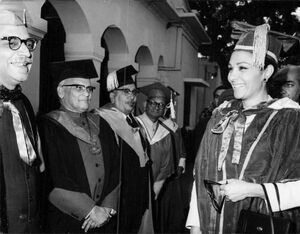 ShahbanouDoctoralDegreeUniversityAgraIndia7January1969.jpg