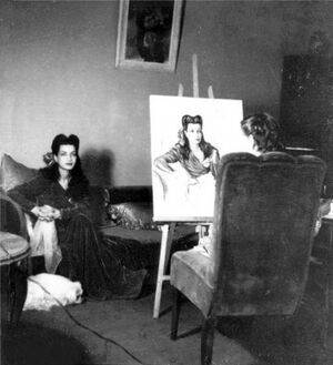 PrincessAshrafPahlavi1946-USSR-Painting of Her Portrait .jpg